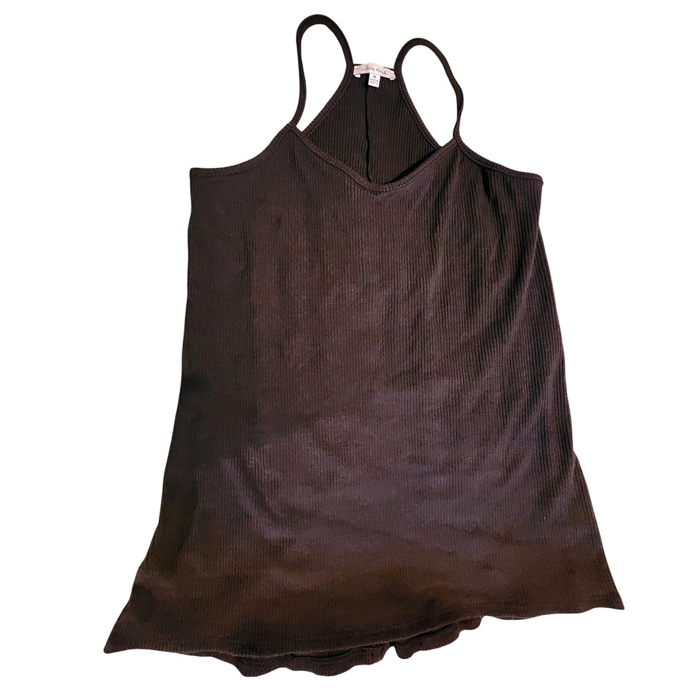 White‎ Birch Womens Black Sleeveless Casual Tank Top Ribbed V Neck